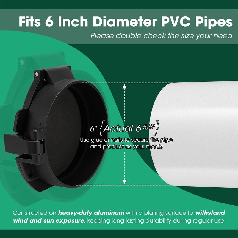 SDSNTE Steel Security Upgraded Conduit Carrier Kit Fit 6 Inch PVC Pipe for Providing Extra Storage on Truck Rack, Black (PVC Pipe Not Included) - Image 3